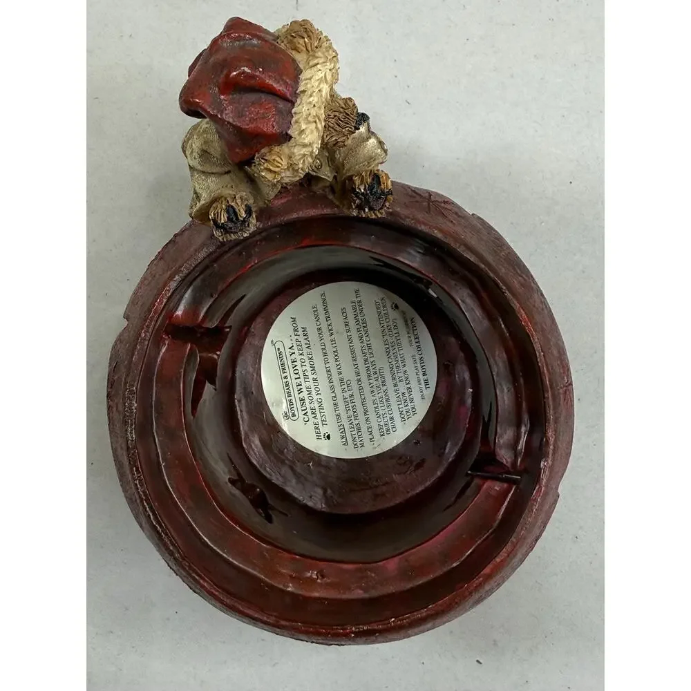 Boyds Bears Bearstone Edmund the Elf Holiday Glow Votive Candle Holder #2772